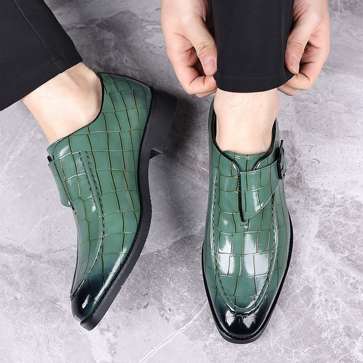 Victorino Leather Monk Strap Loafers