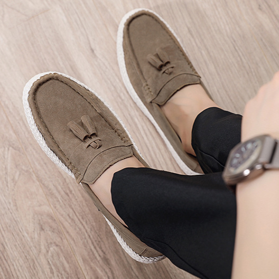Luciano Suede Tassel Loafers