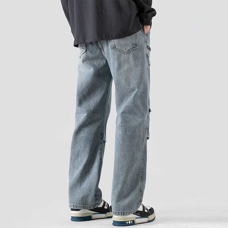 Rebel Washed Cargo Denim Pants