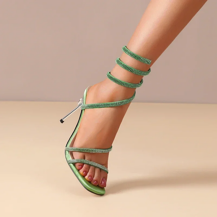 Ava Crystal Spiral Heels