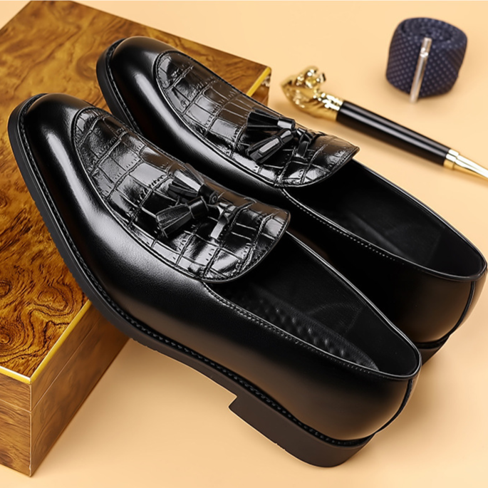 Preston Genuine Leather Tassel Loafers