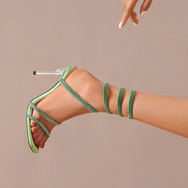 Ava Crystal Spiral Heels