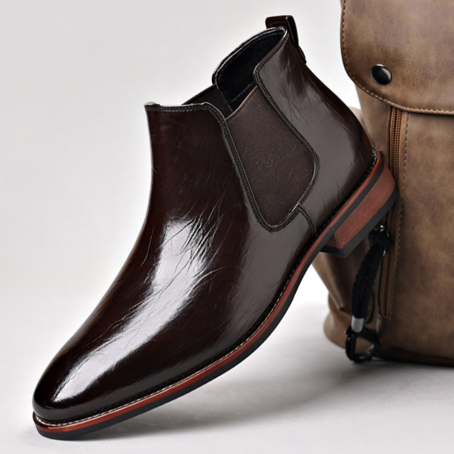 Ferrara Genuine Leather Chelsea Boots