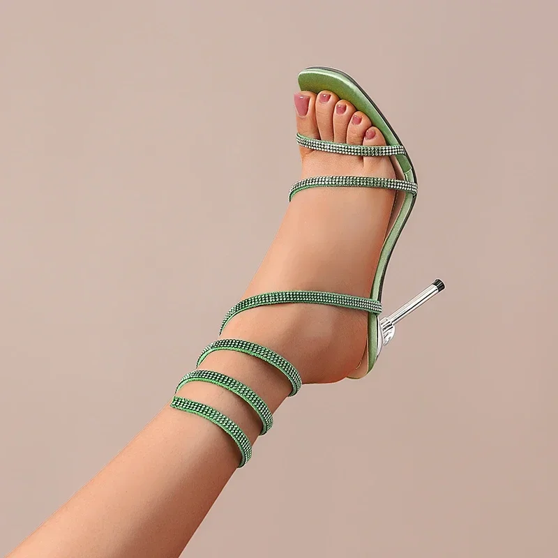 Ava Crystal Spiral Heels