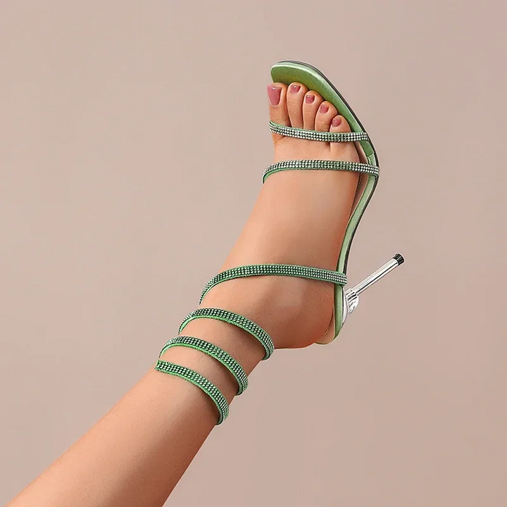 Ava Crystal Spiral Heels