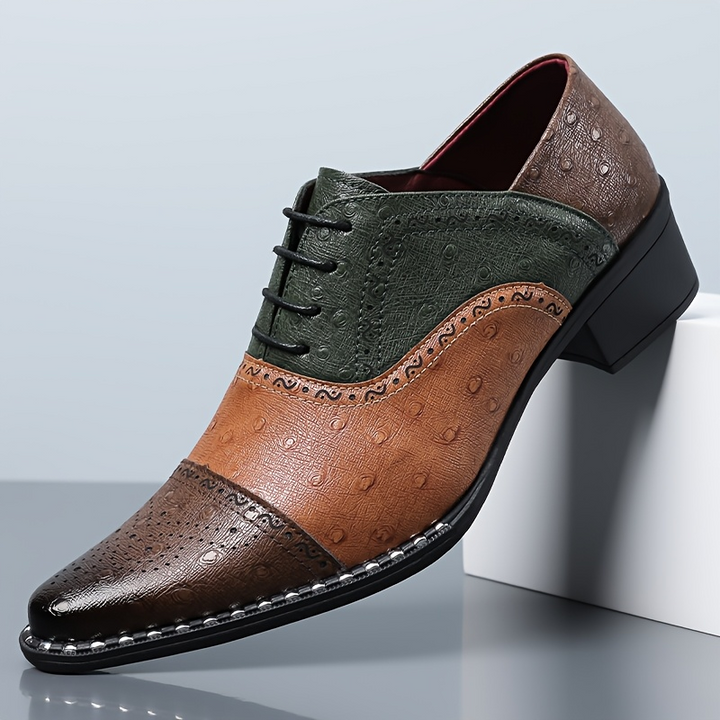 Belmont Ostrich Leather Dress Shoes