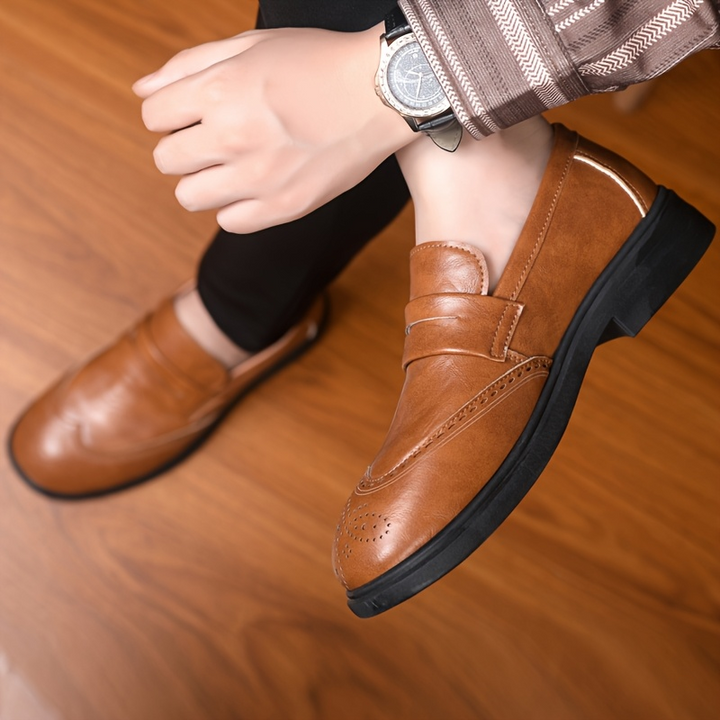Santino Leather Penny Loafers