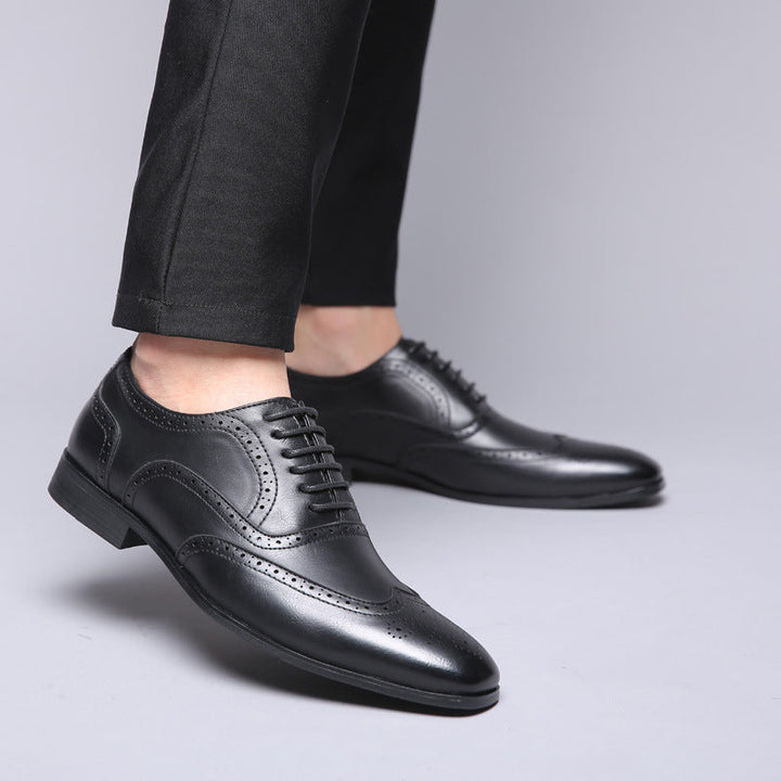 Oxford Leather Brogue Dress Shoes