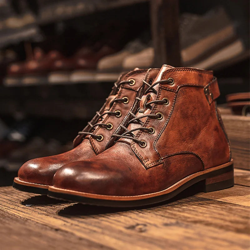 Hudson Handcrafted Genuine Leather Boots