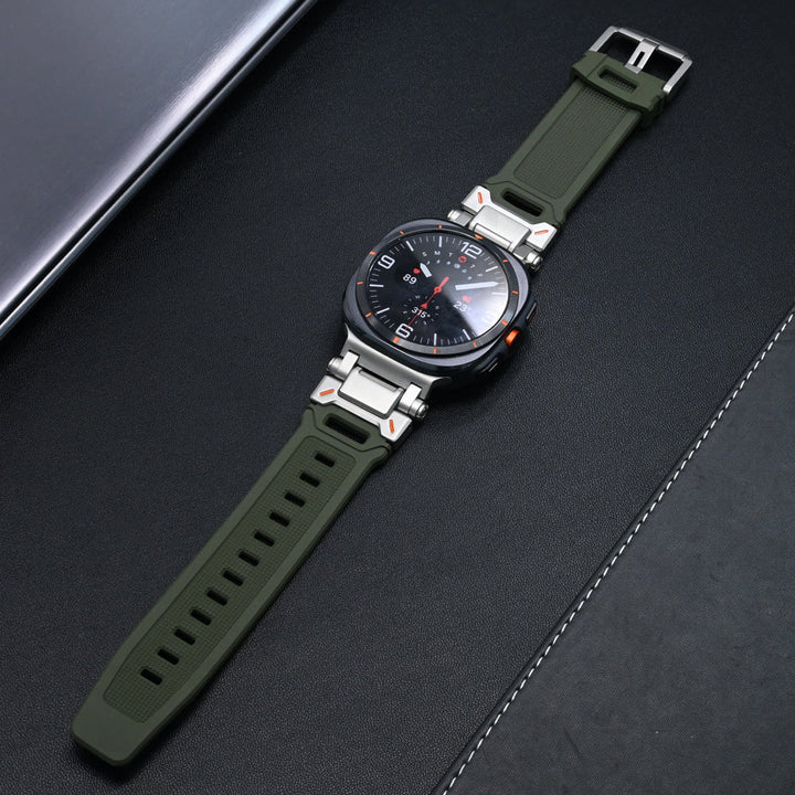 Titanium Galaxy Watch Ultra Silicone Band