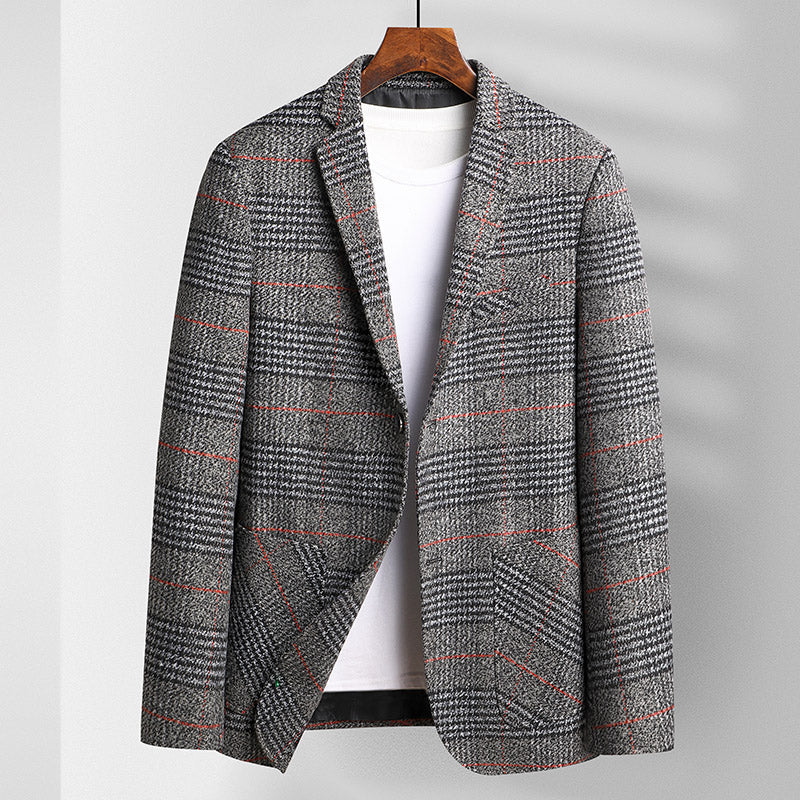 Royal Wool Herringbone Blazer