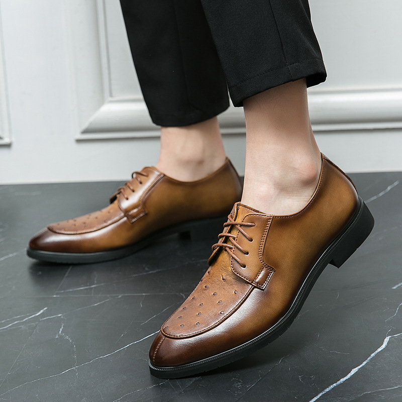 Lusso Ostrich Leather Dress Shoes