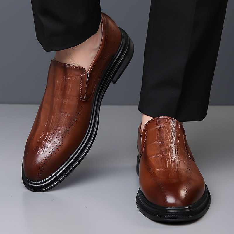 Giorgio Leather Brogue Loafers