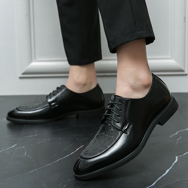 Lusso Ostrich Leather Dress Shoes