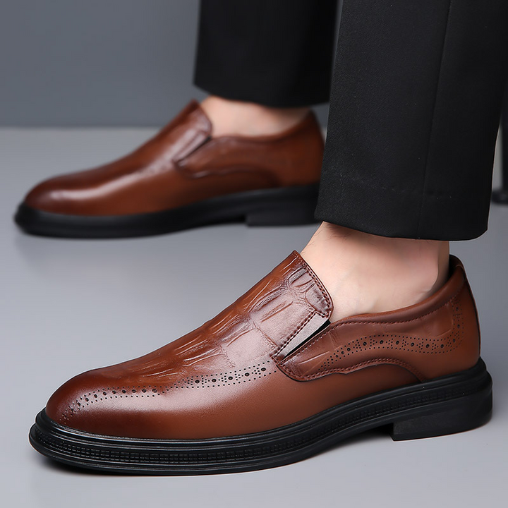 Giorgio Leather Brogue Loafers
