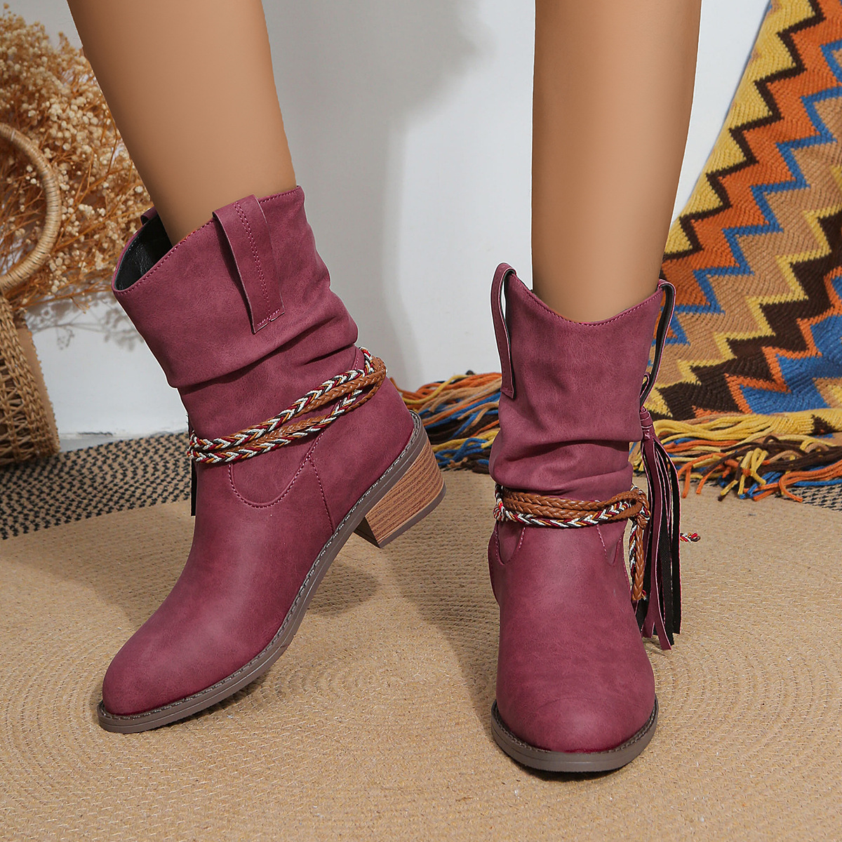 Dakota Tassel Ankle Boots