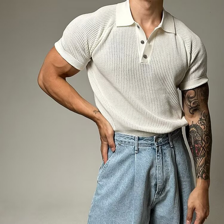Hudson Waffle Polo Shirt
