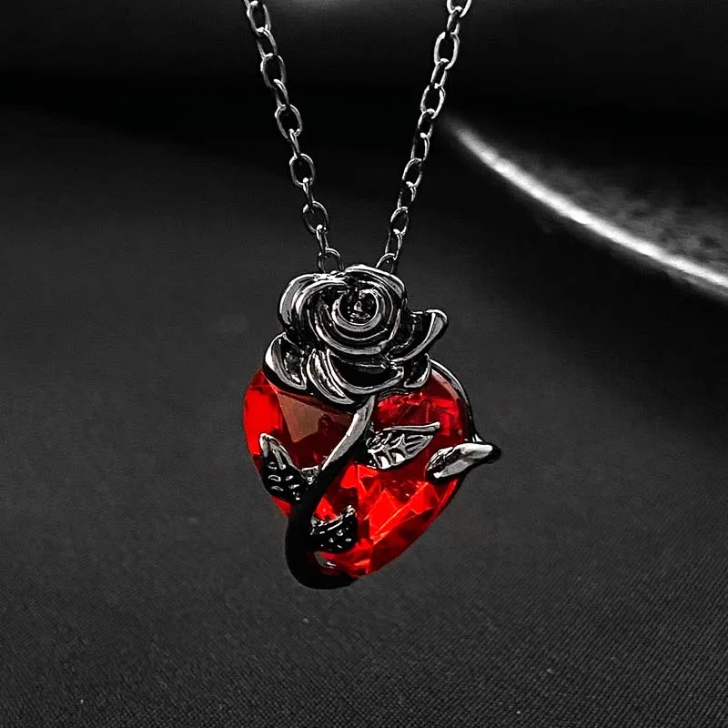 Scarlet Roseheart Necklace