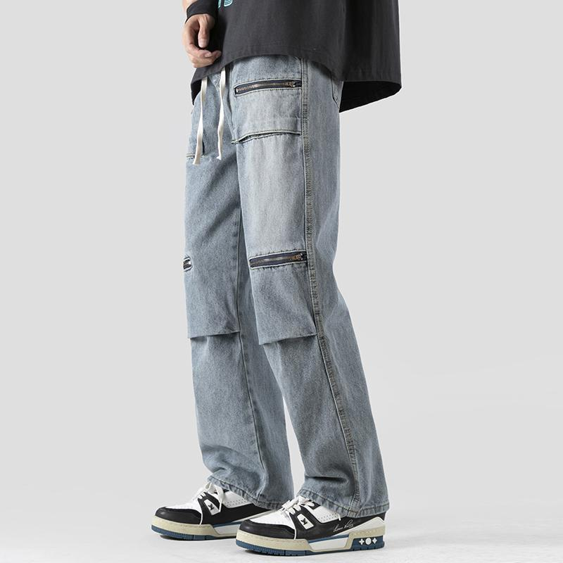 Rebel Washed Cargo Denim Pants