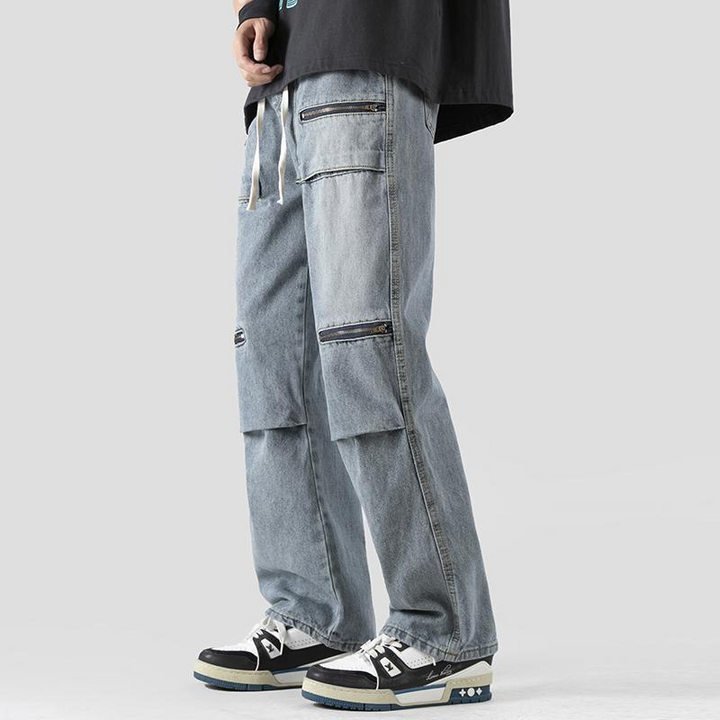 Rebel Washed Cargo Denim Pants