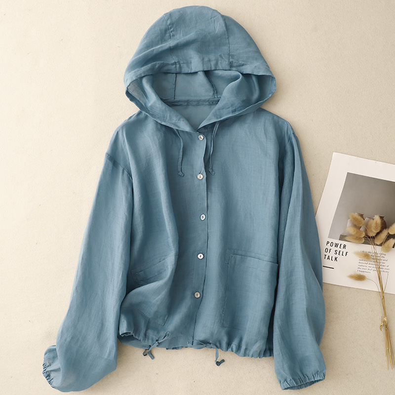 Nina Mercer Linen Hoodie