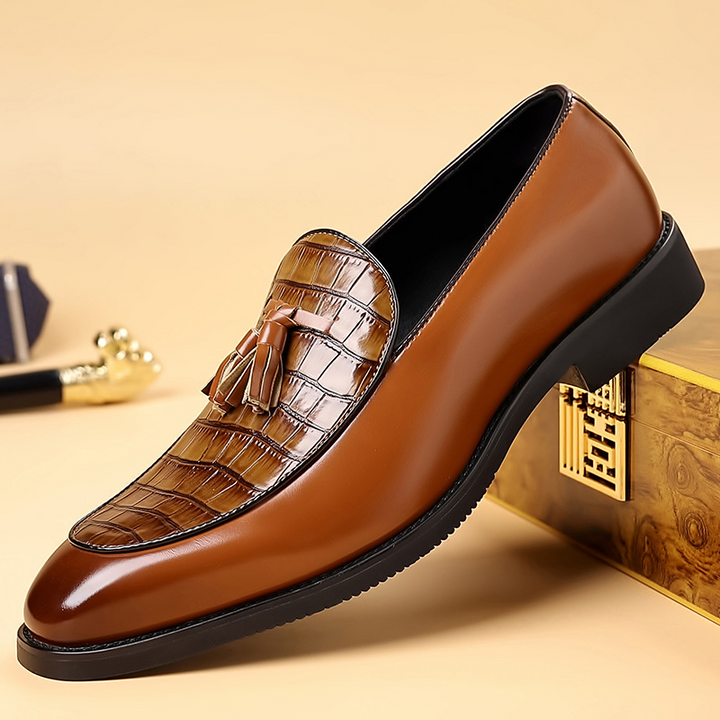 Preston Genuine Leather Tassel Loafers