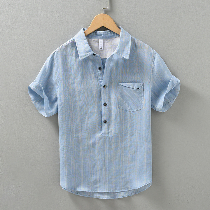 Sardinia Linen Cotton Polo Shirt