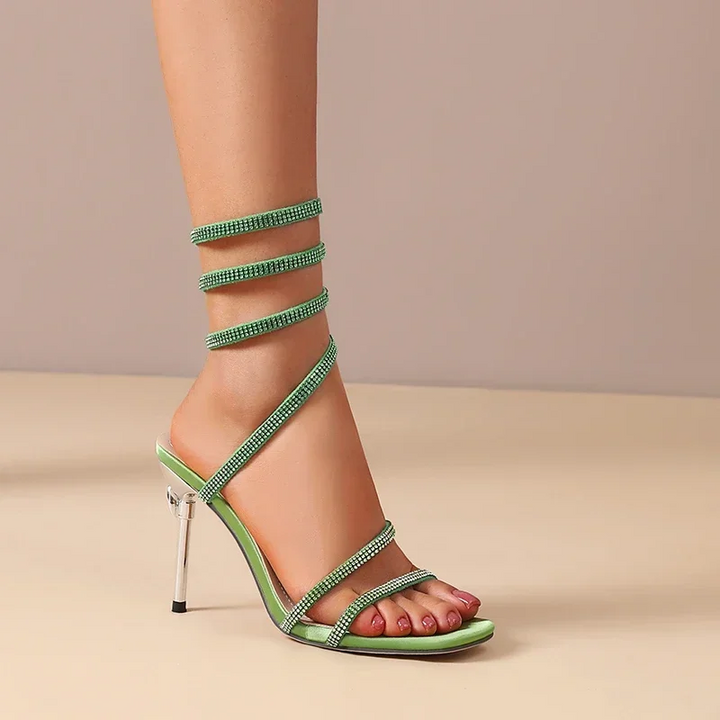Ava Crystal Spiral Heels