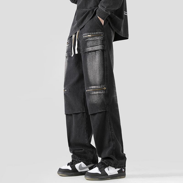 Rebel Washed Cargo Denim Pants