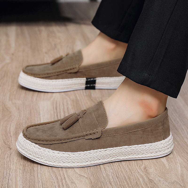 Luciano Suede Tassel Loafers