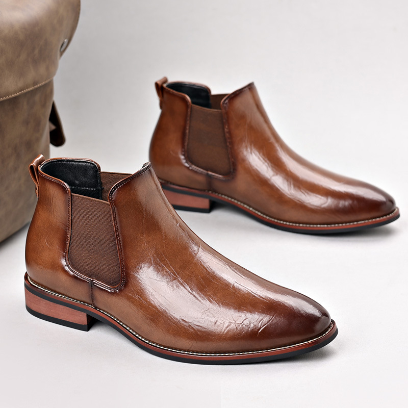 Ferrara Genuine Leather Chelsea Boots