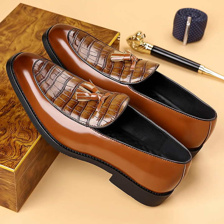Preston Genuine Leather Tassel Loafers