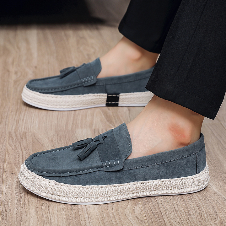Luciano Suede Tassel Loafers
