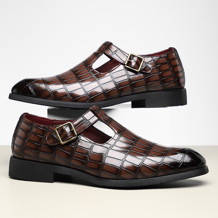 Moretti Leather Buckle Shoes