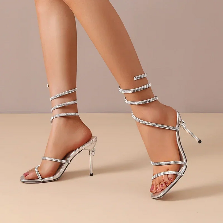 Ava Crystal Spiral Heels