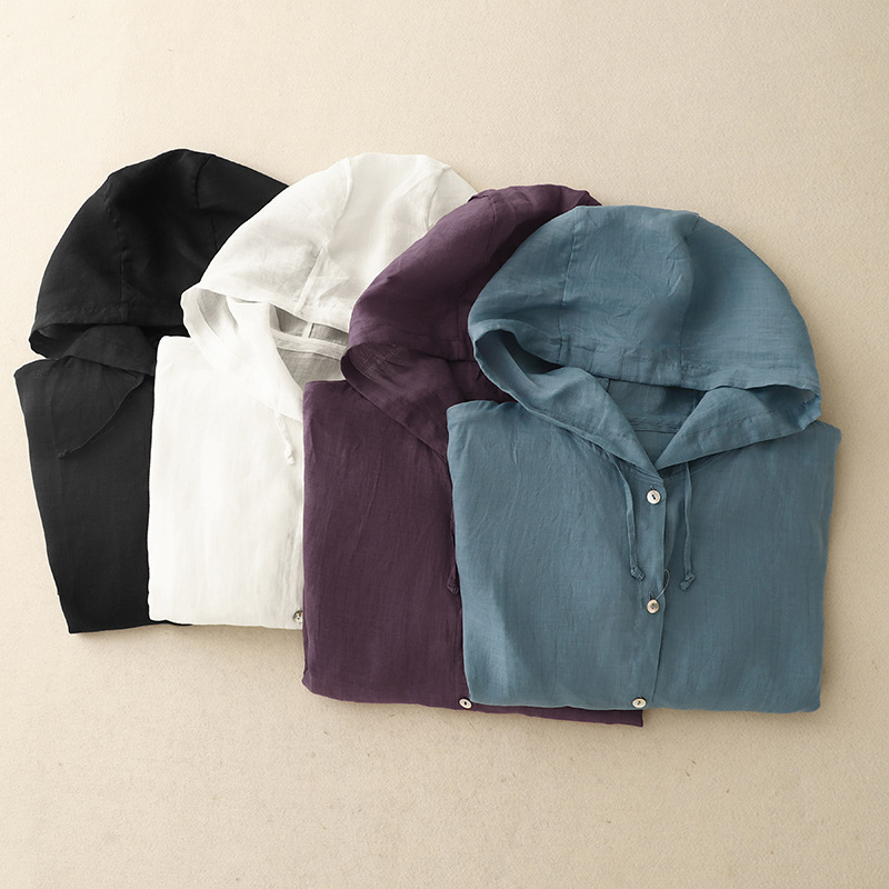 Nina Mercer Linen Hoodie