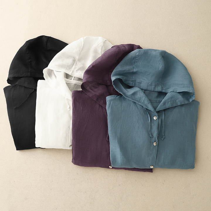 Nina Mercer Linen Hoodie