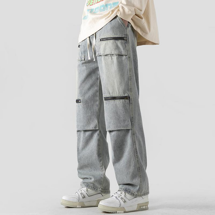 Rebel Washed Cargo Denim Pants