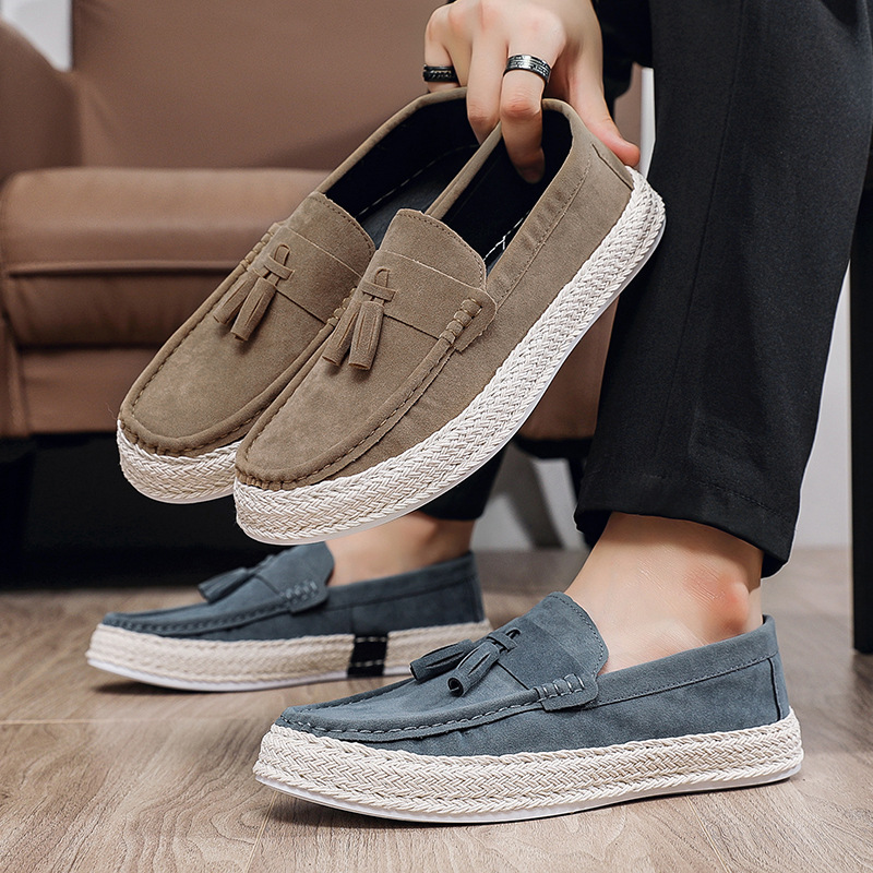 Luciano Suede Tassel Loafers