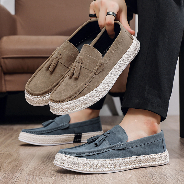 Luciano Suede Tassel Loafers