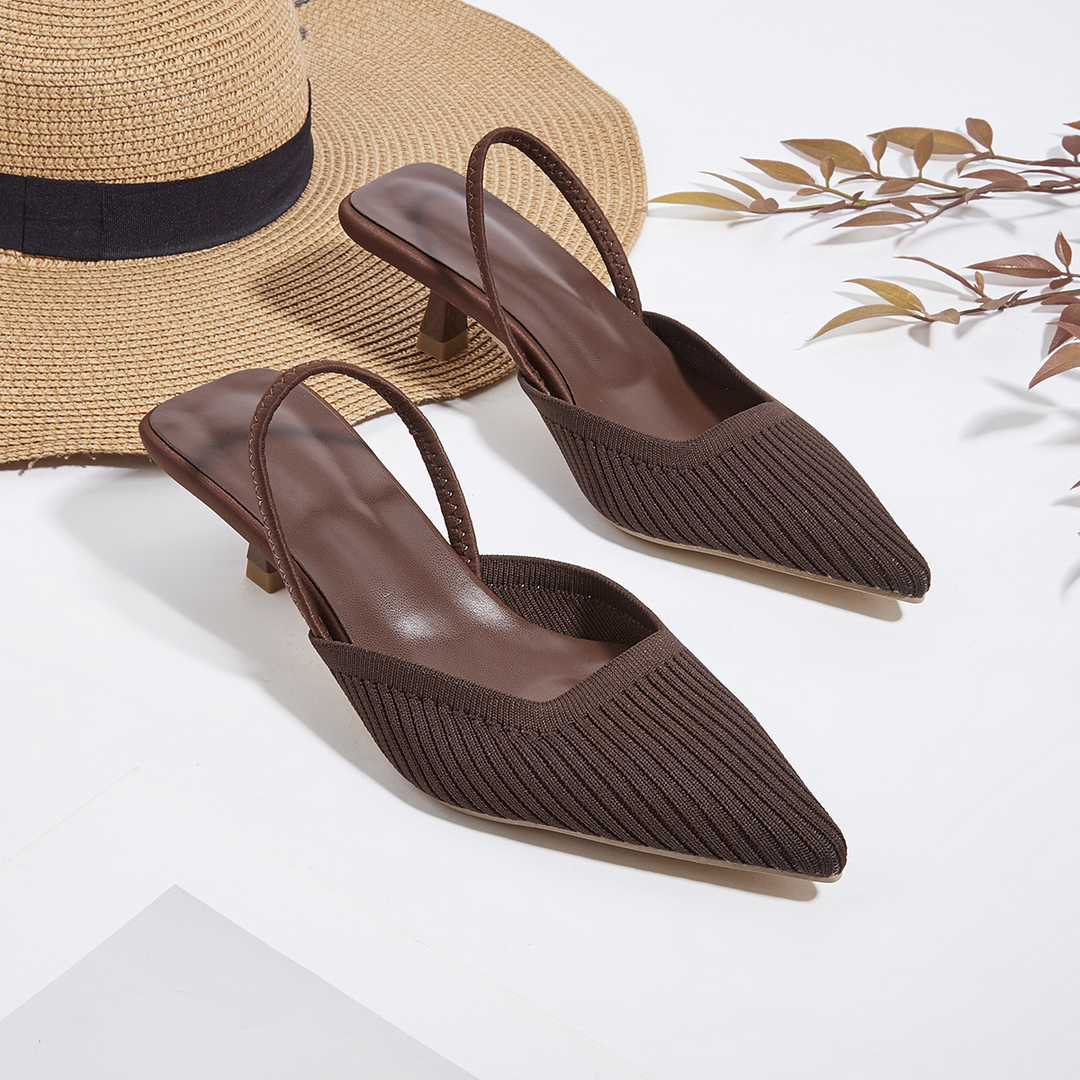Donella Knit Slingback Heels