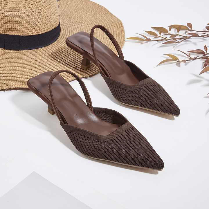 Donella Knit Slingback Heels
