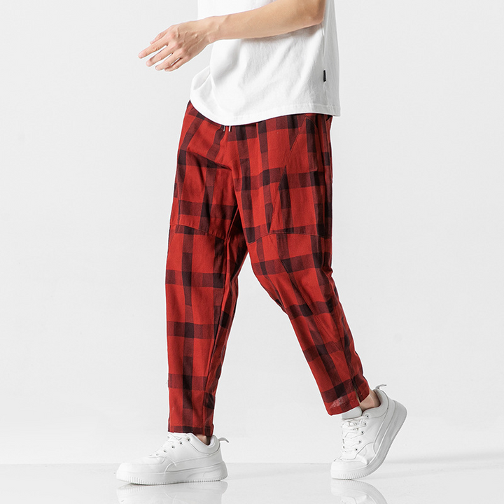 Preston Tapered Check Pants