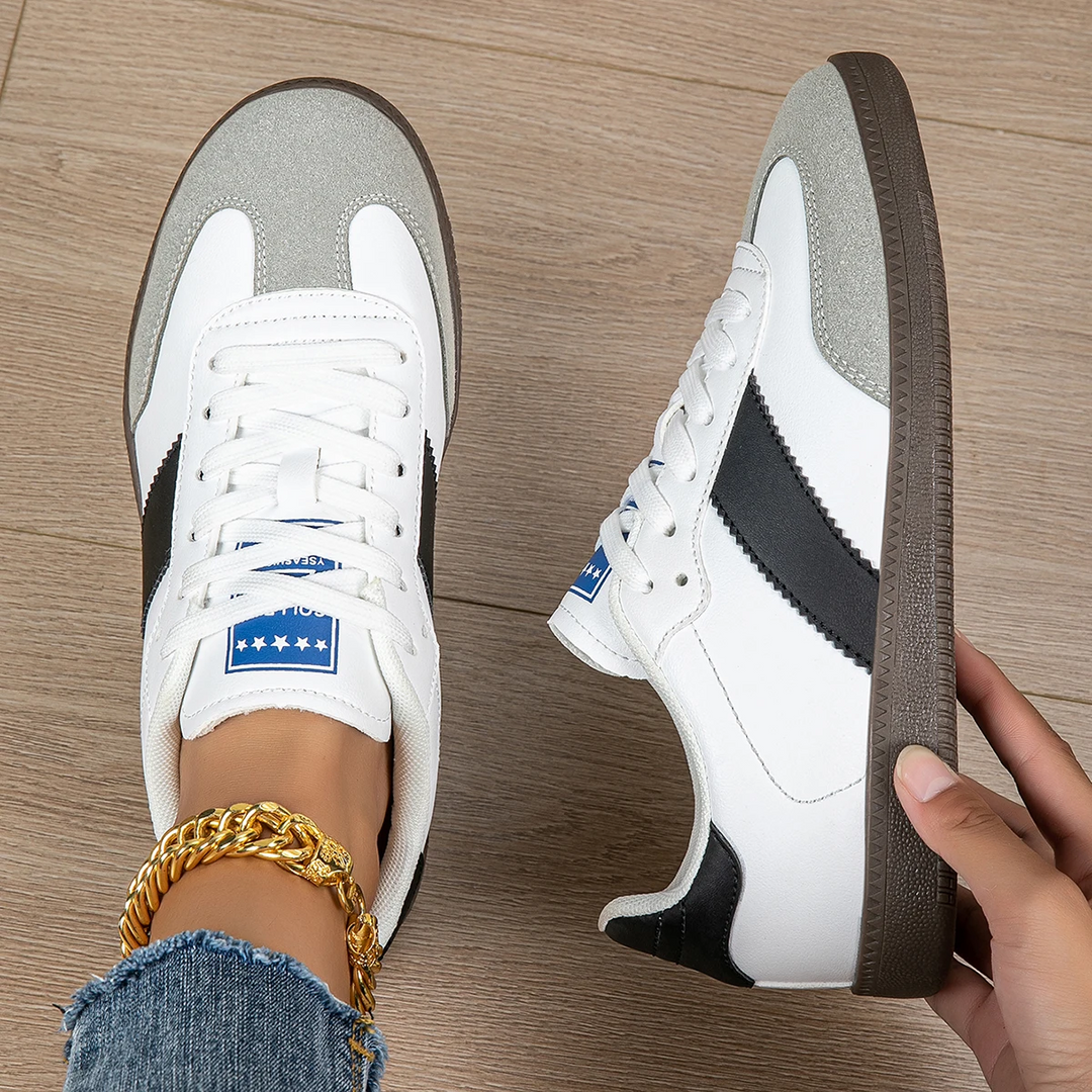 Elle Retro Leather Sneakers