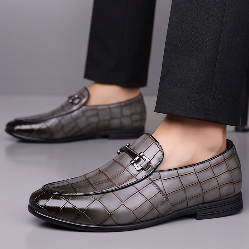 Victorino Croc Leather Loafers