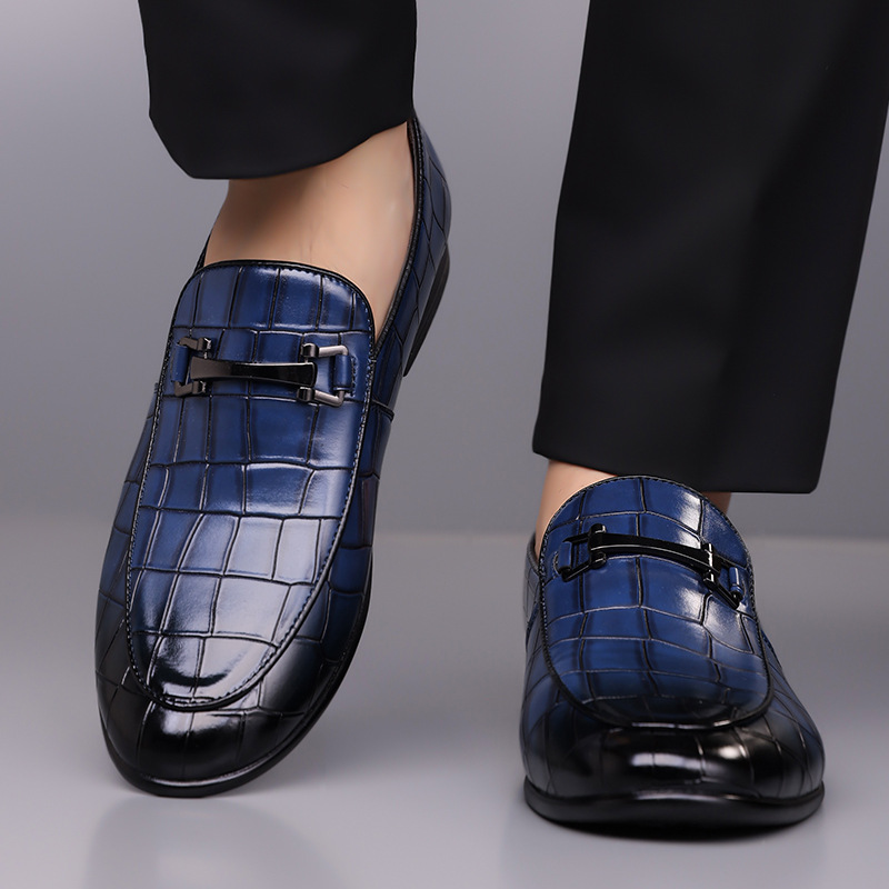 Victorino Croc Leather Loafers