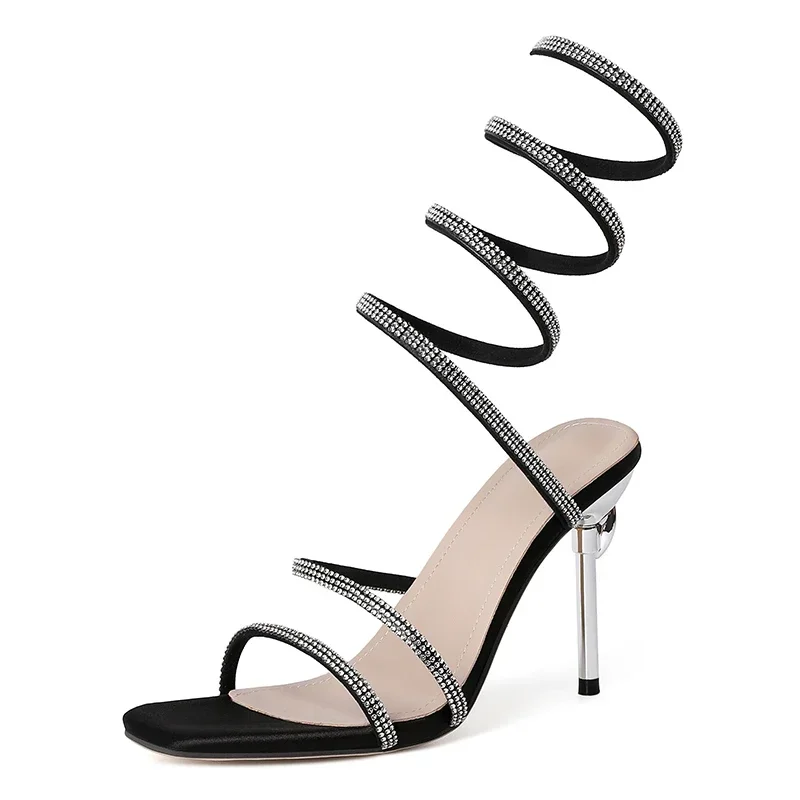 Ava Crystal Spiral Heels
