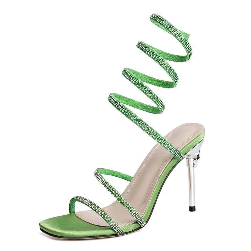 Ava Crystal Spiral Heels