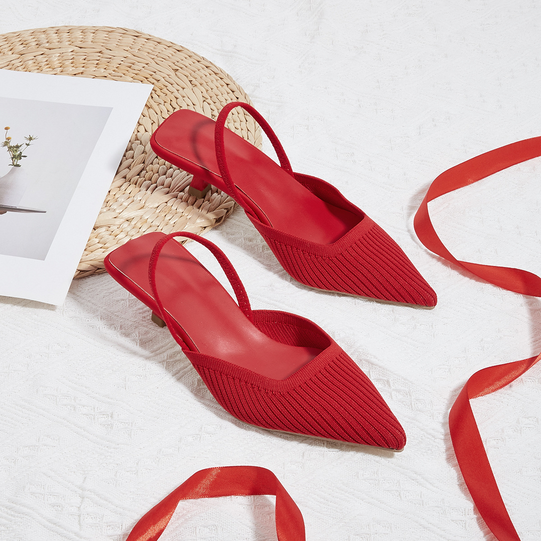 Donella Knit Slingback Heels