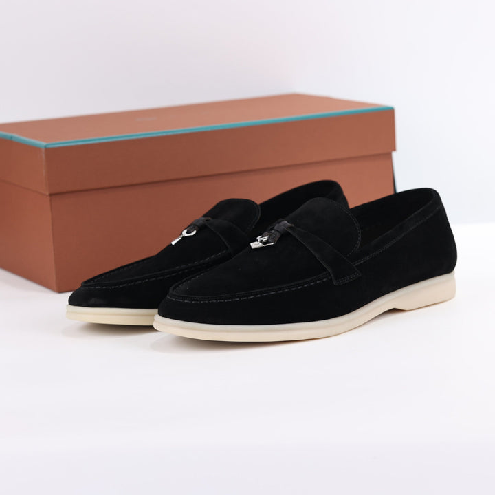 Lorenzo Charm Suede Loafers